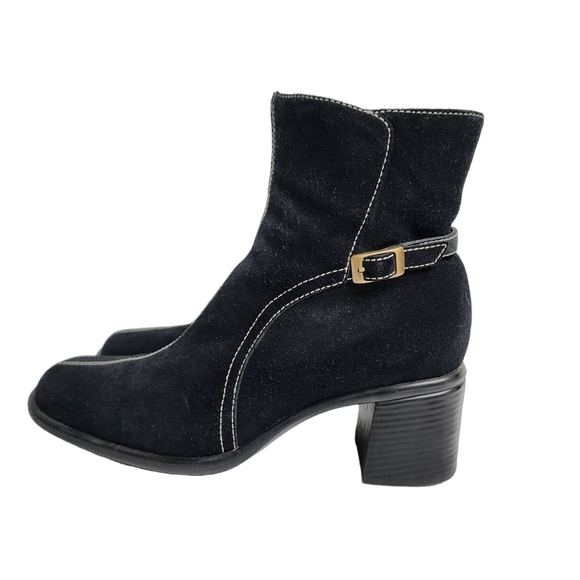 CLARKS SIDE ZIPPER BLOCK HEEL ANKLE BOOT - Picture 5 of 10